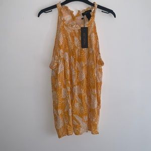 Rachel Zoe Yellow and White Tank Top